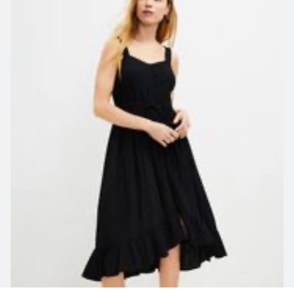 Black high low dress